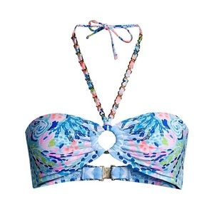 Lilly Pulitzer Ranthia Chain-Strap Bikini Top NWT Size 6